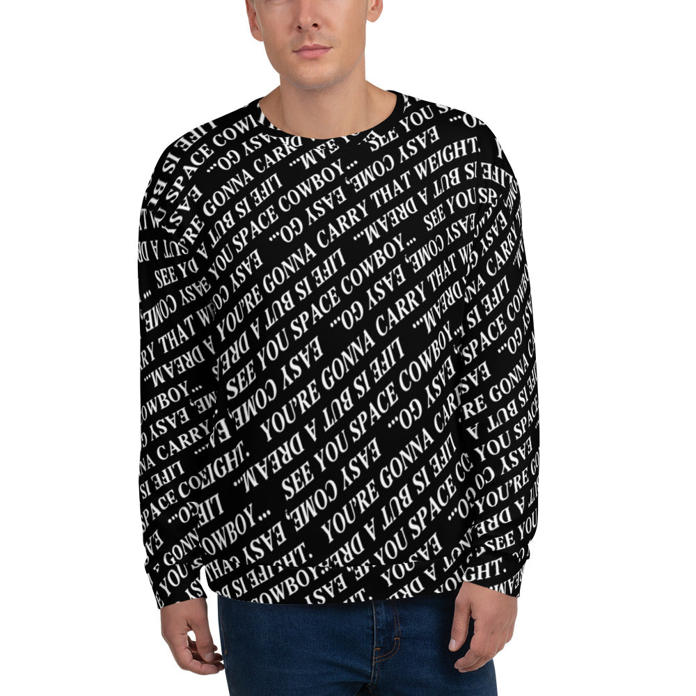 See You Space Cowboy allover print sweatshirt