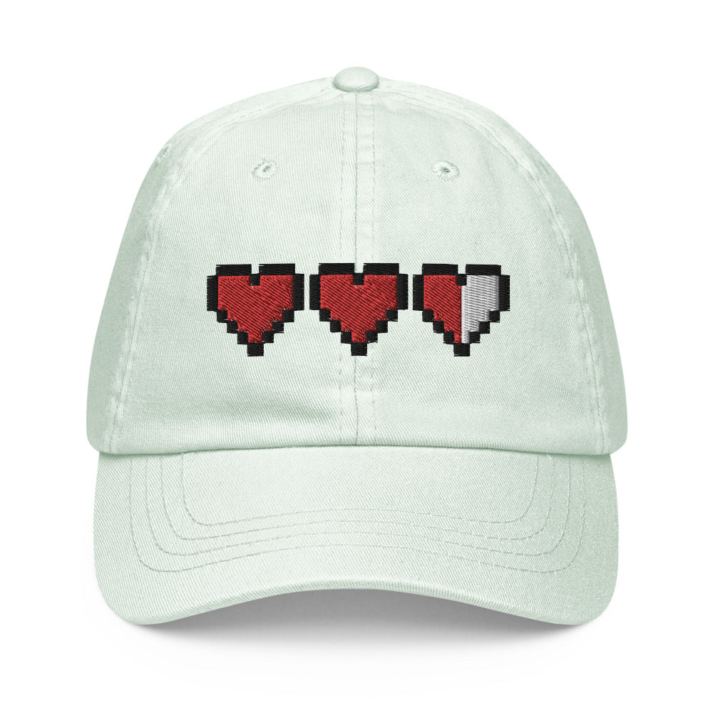 Pixel Heart pastel dad hat