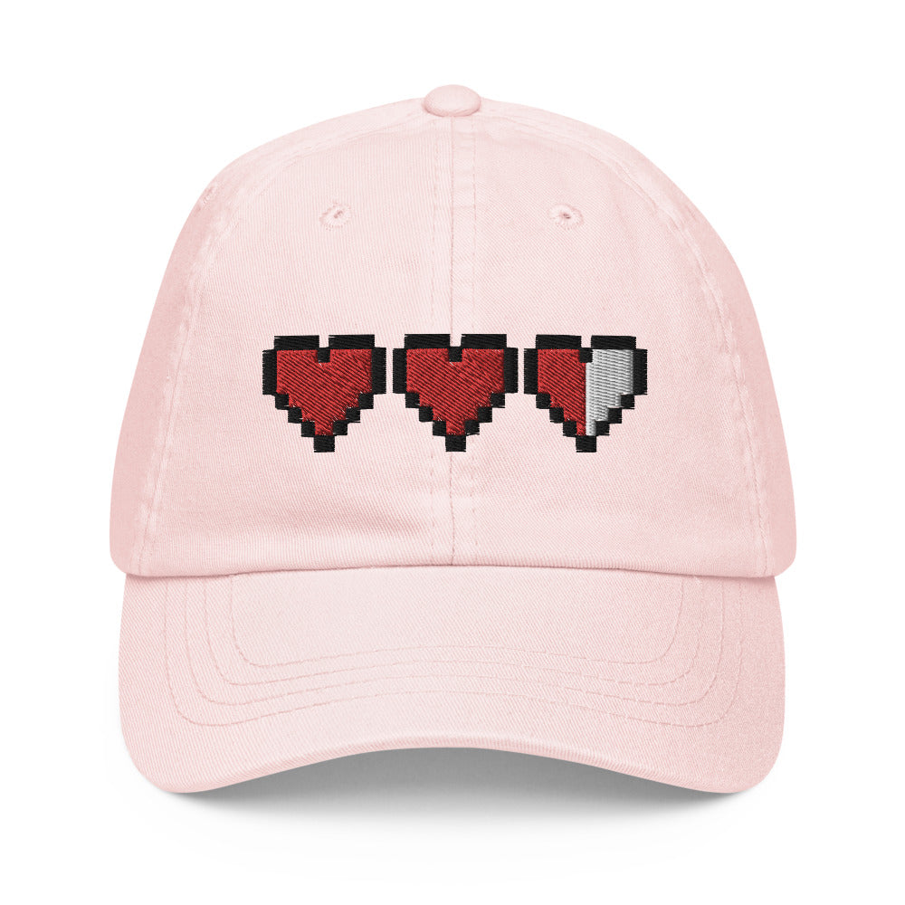 Pixel Heart pastel dad hat