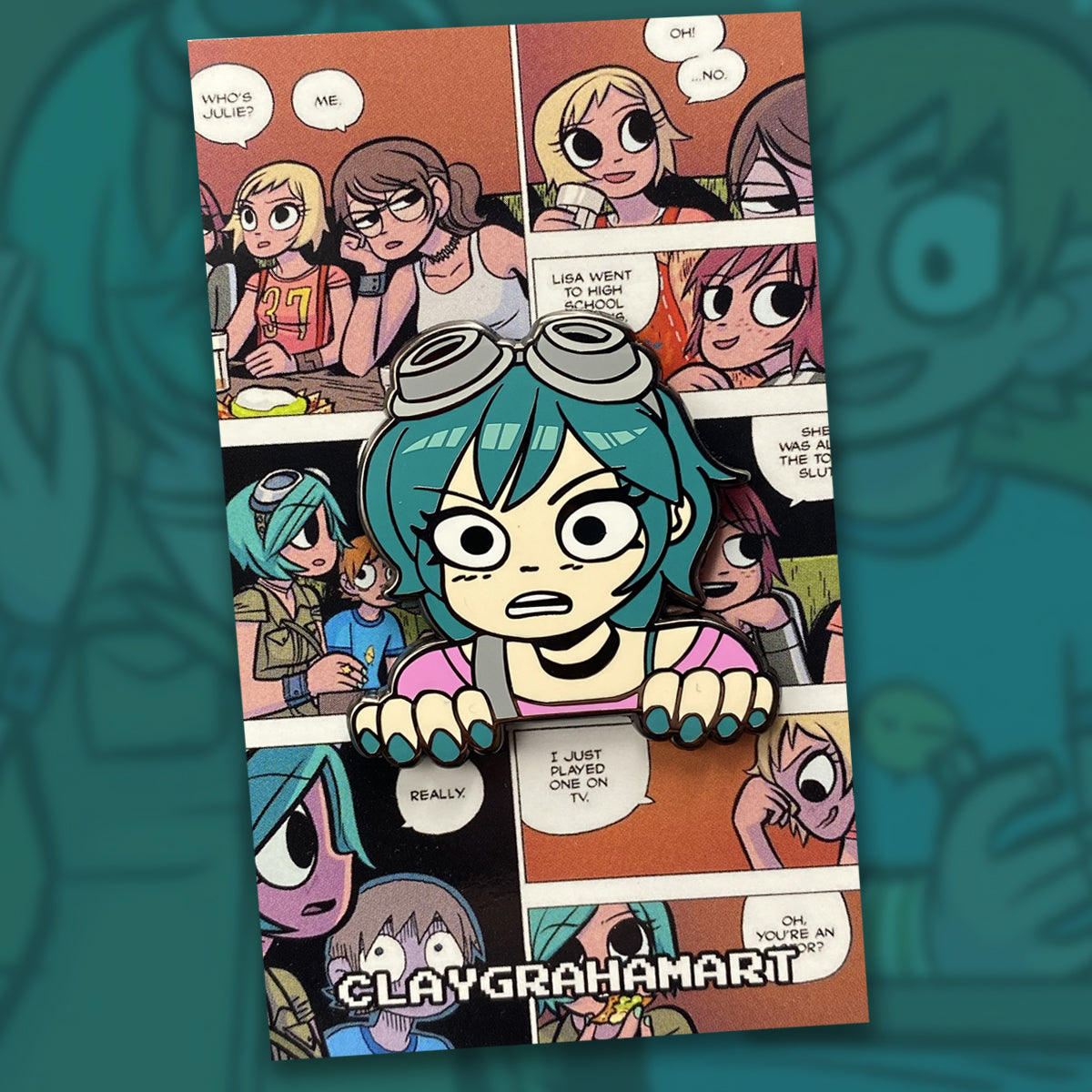 Ramona F Peeker 1.5" hard enamel pin
