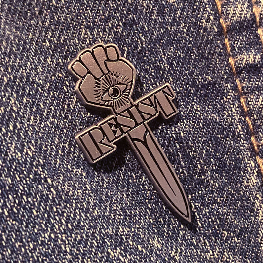 RESIST 1.5" Enamel Pin