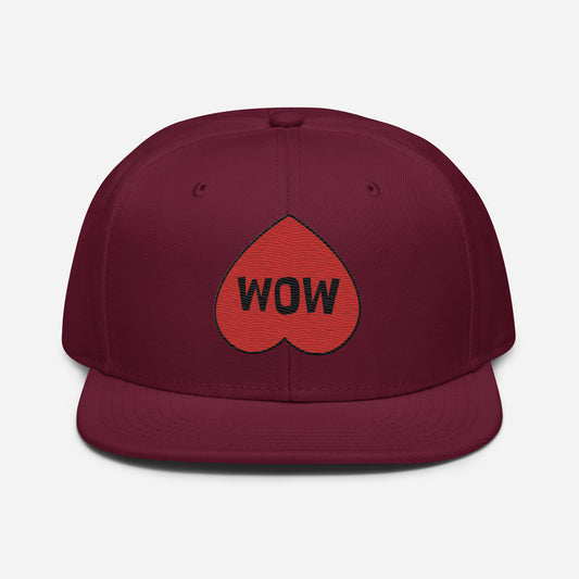 WOW tattoo snapback hat