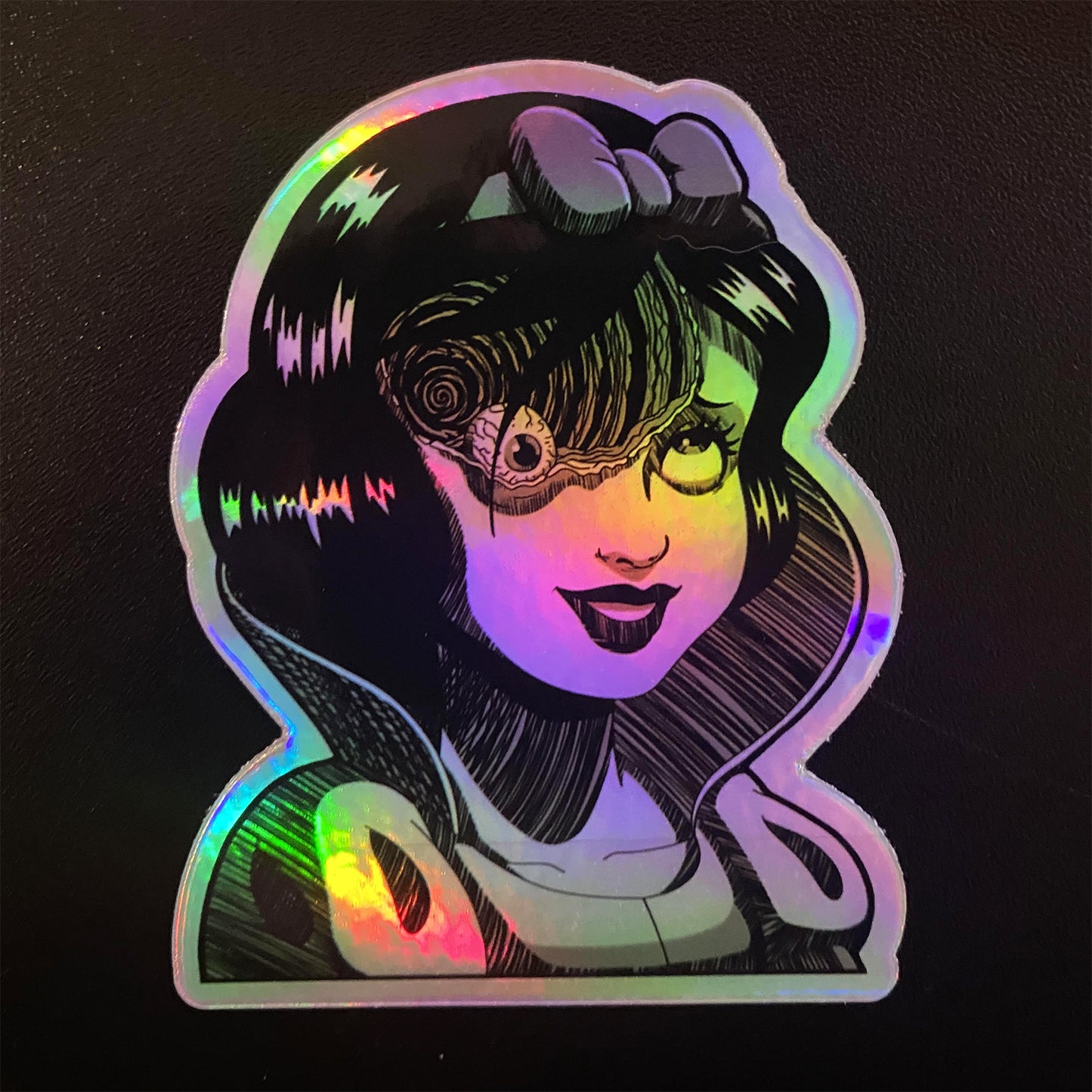 Fairest Spiral holographic vinyl sticker