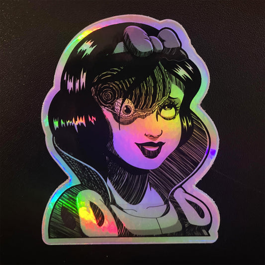 Fairest Spiral holographic vinyl sticker
