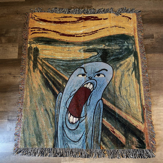 The Ugly Smell Scream 50" x 60" woven blanket