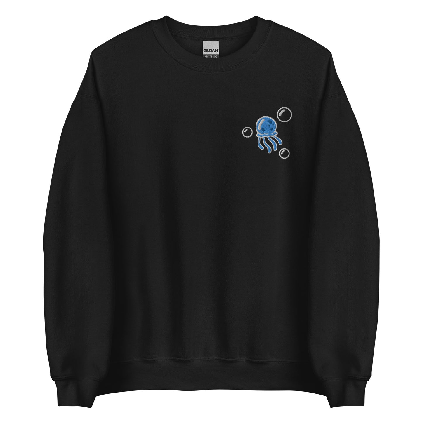 Jellyfish BLUE embroidered crewneck sweatshirt