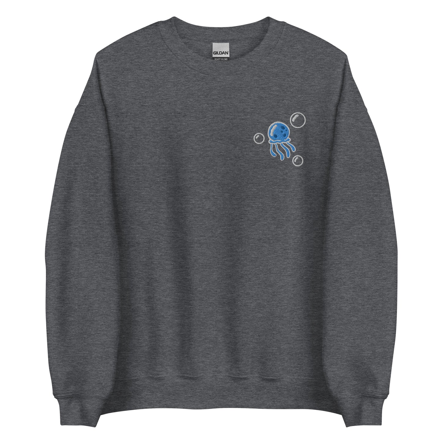 Jellyfish BLUE embroidered crewneck sweatshirt