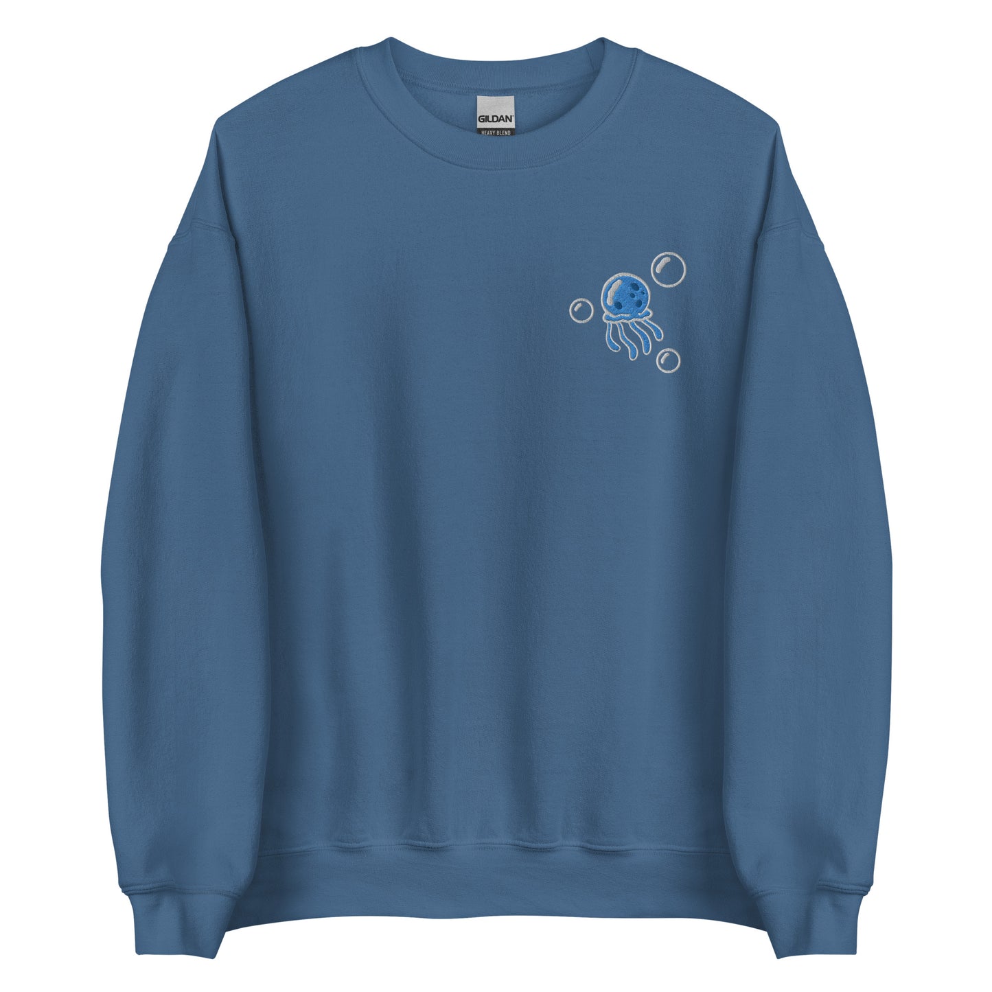 Jellyfish BLUE embroidered crewneck sweatshirt