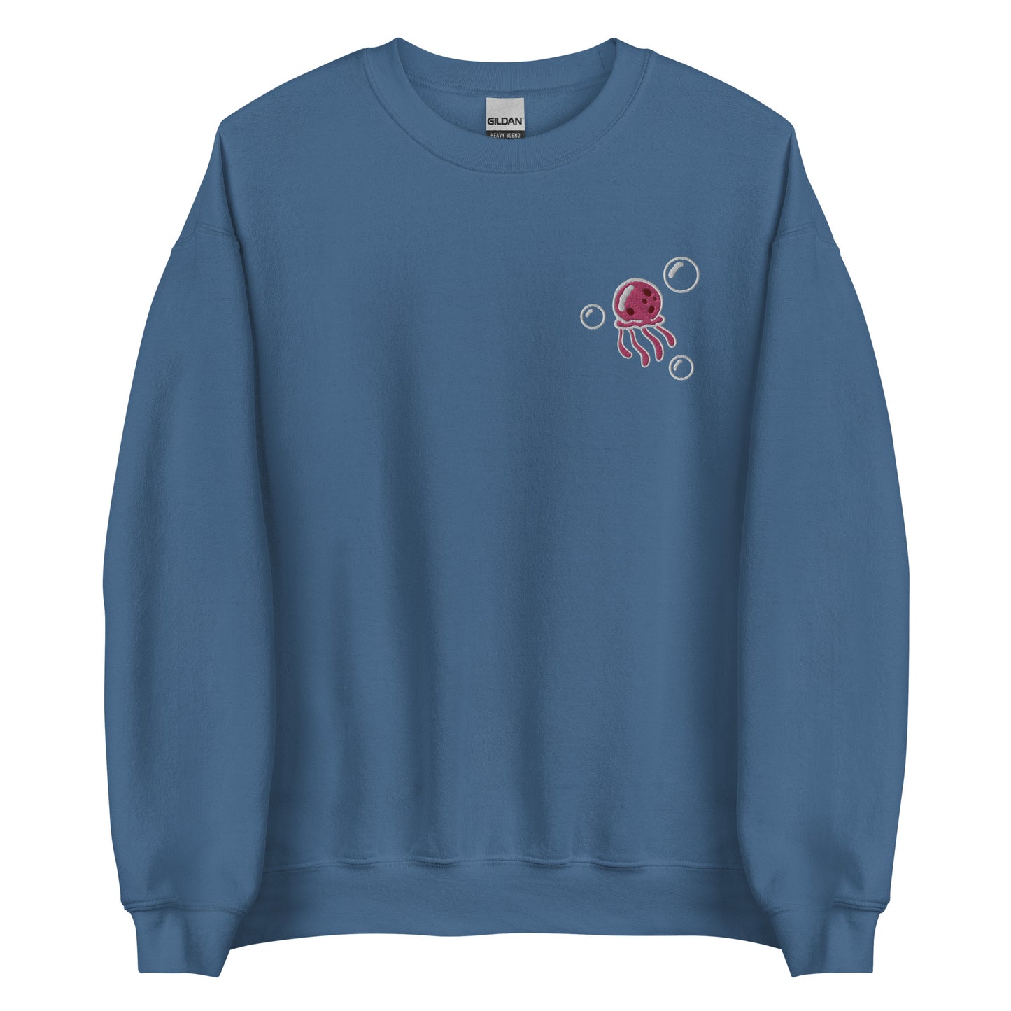 Jellyfish PINK embroidered crewneck sweatshirt