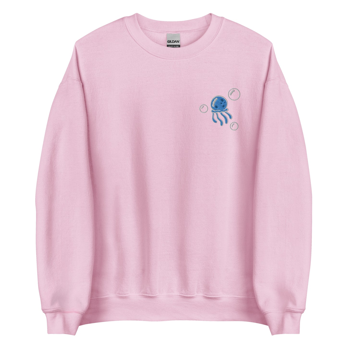 Jellyfish BLUE embroidered crewneck sweatshirt