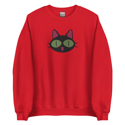 Kuroneko-Sama embroidered crewneck sweatshirt