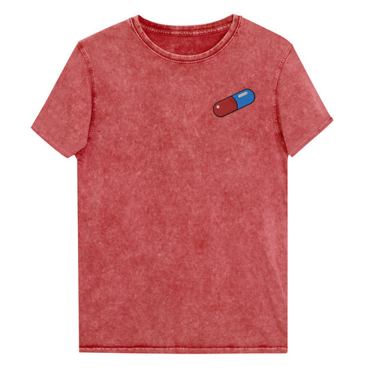 Capsule Member mineral-wash embroidered t-shirt