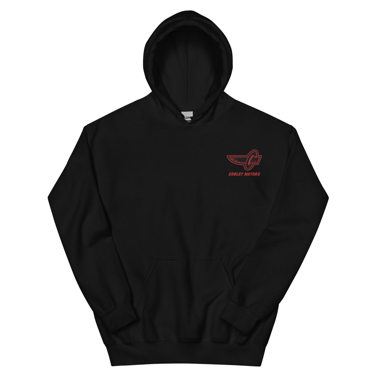 Corley Motors 95 embroidered pullover hoodie