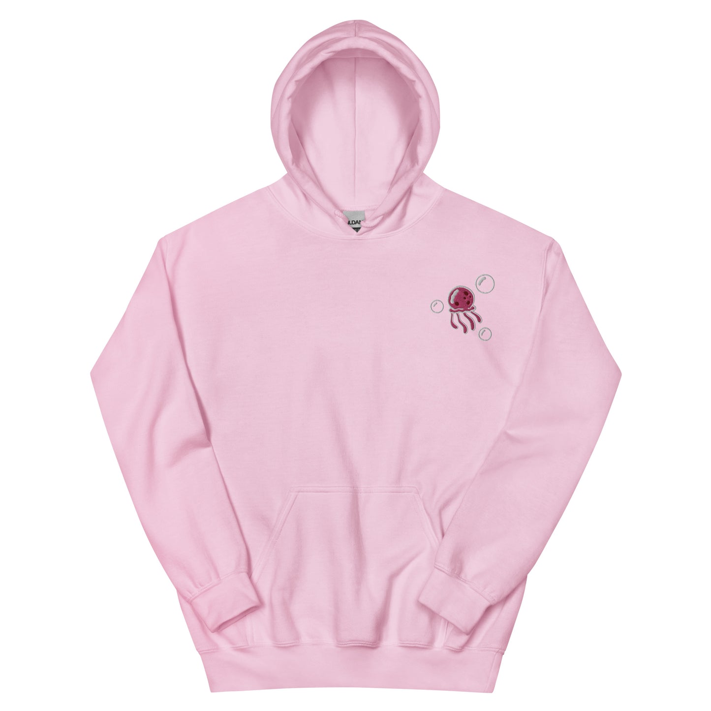 Jellyfish PINK embroidered pullover hoodie