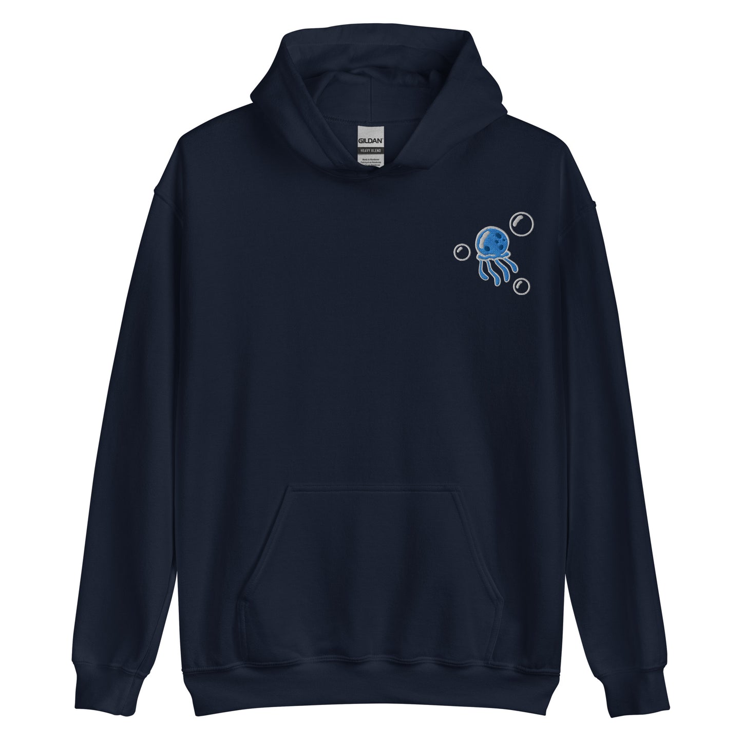 Jellyfish BLUE embroidered pullover hoodie