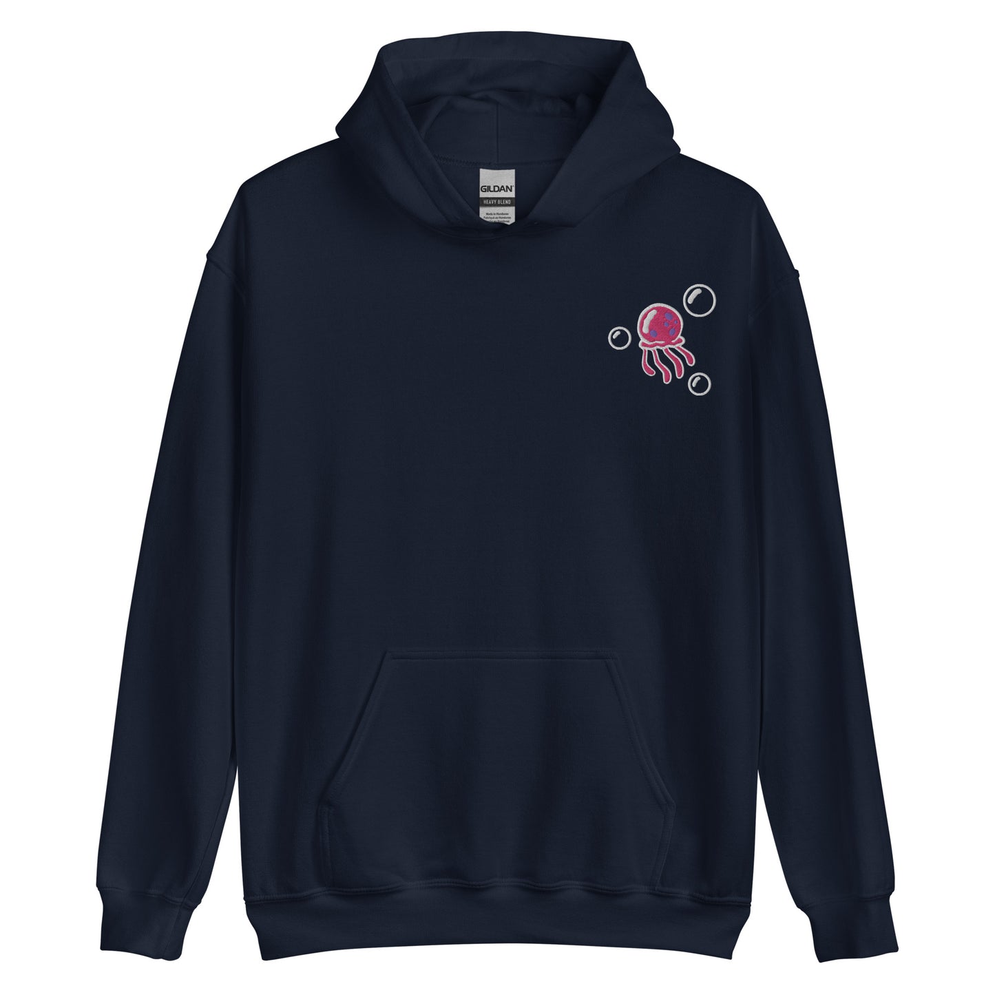 Jellyfish PINK embroidered pullover hoodie