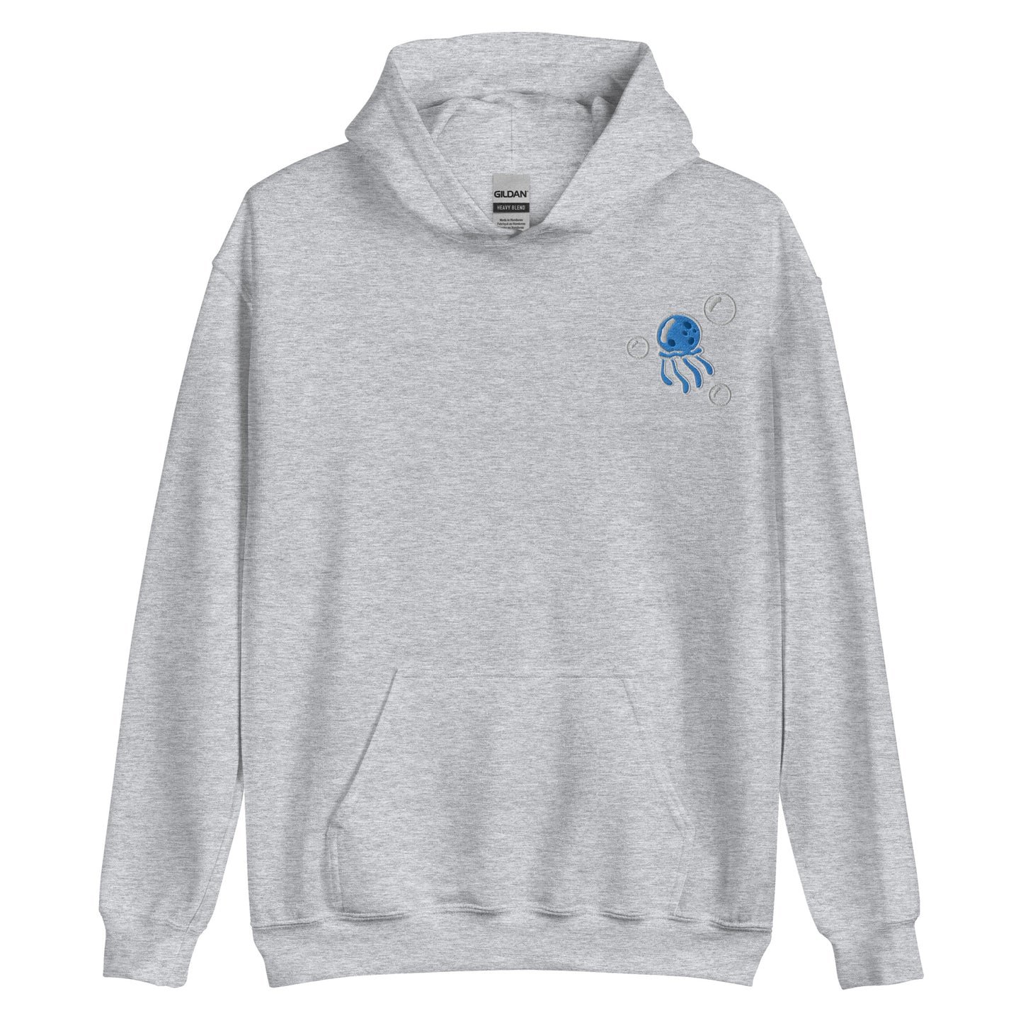 Jellyfish BLUE embroidered pullover hoodie