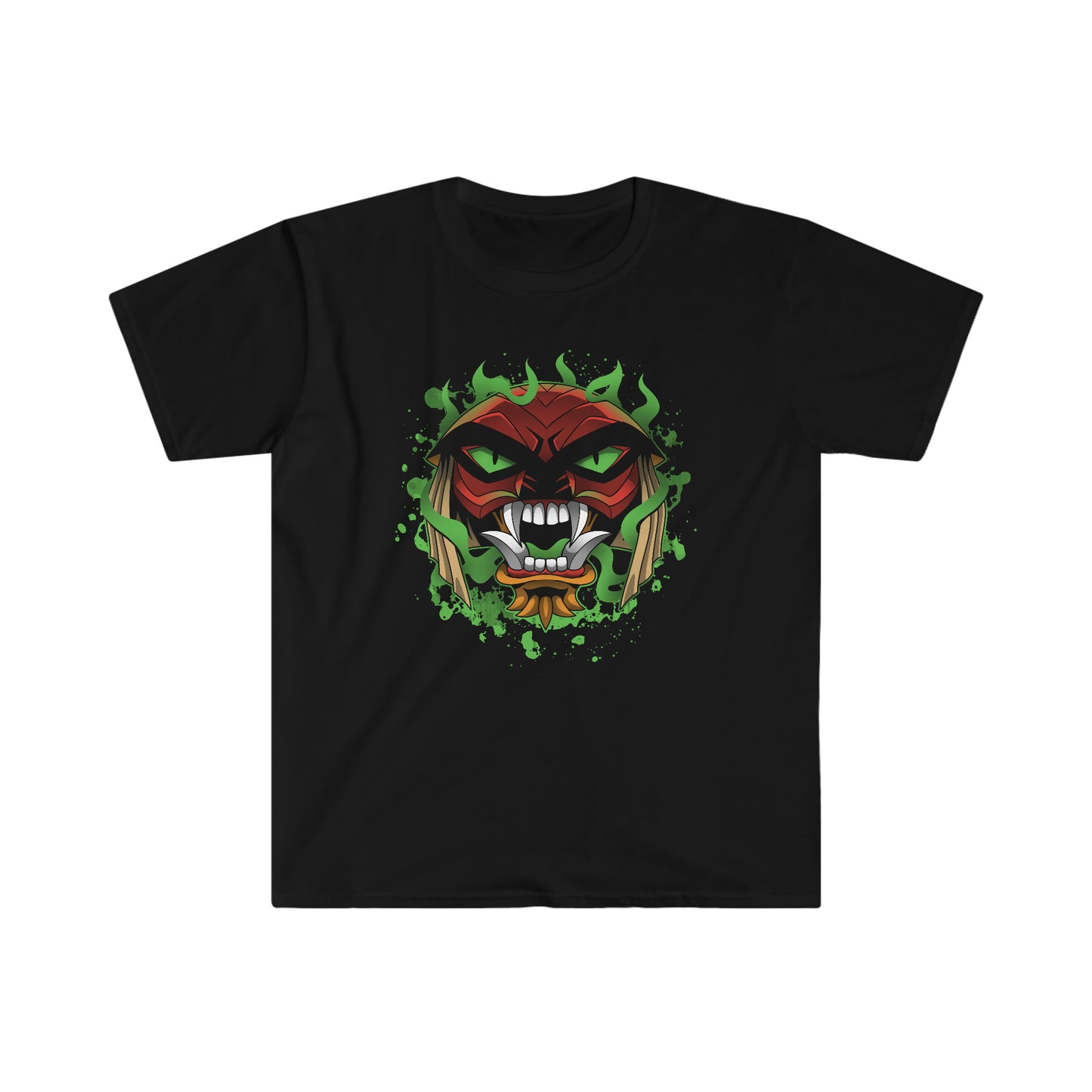 Evil Feline Alien Oni Mask t-shirt