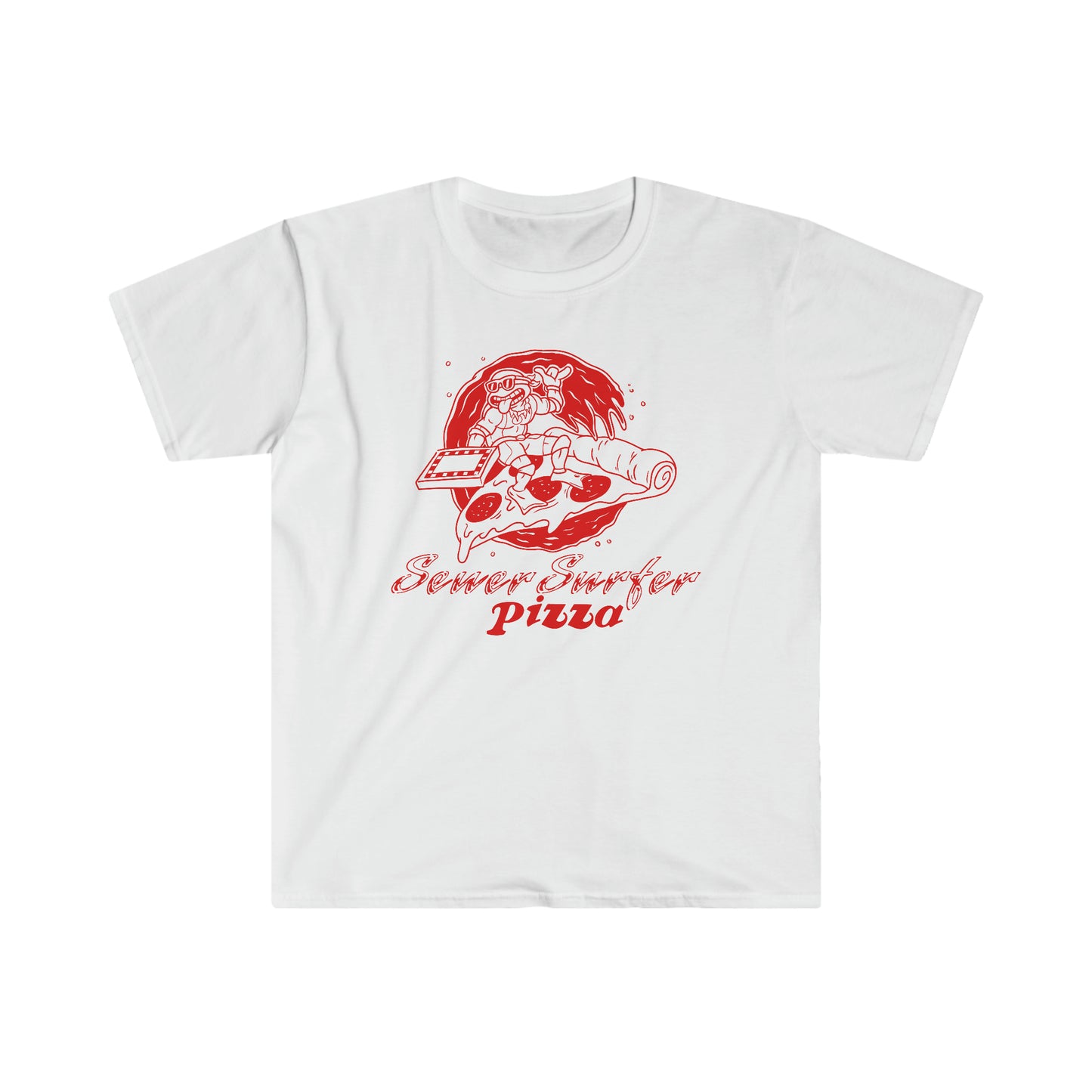Sewer Surfer Pizza t-shirt