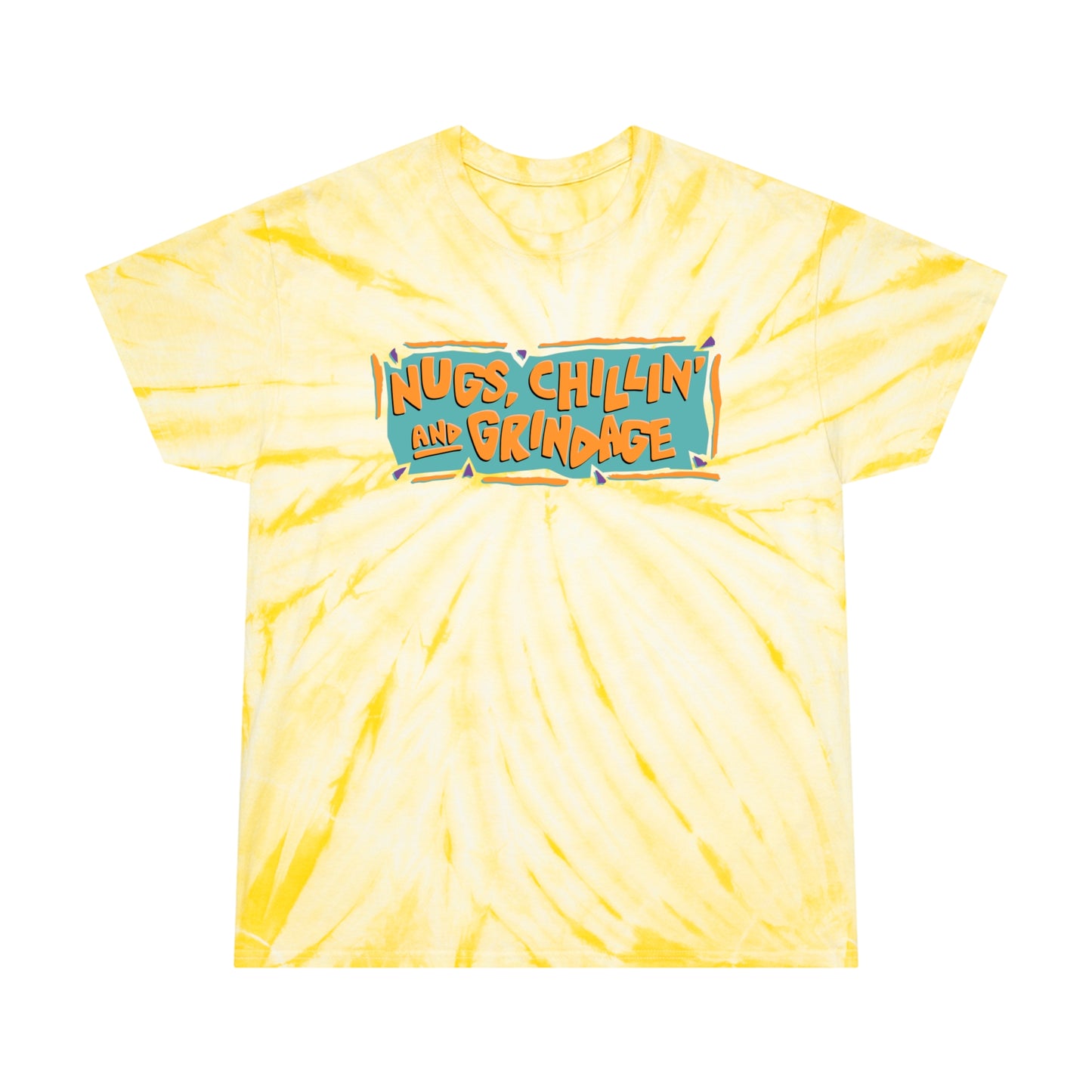 Nugs Chillin and Grindage tie-dye t-shirt